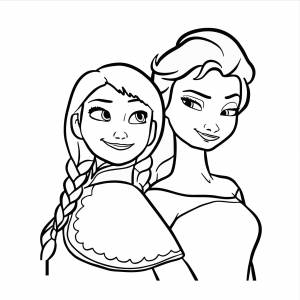 Трафареты эльза и анна холодное сердце