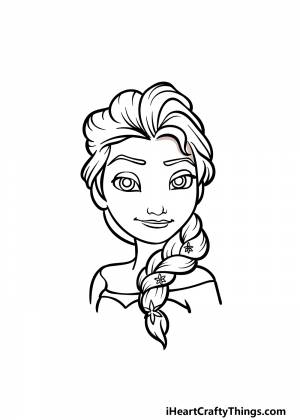 Эльза трафарет