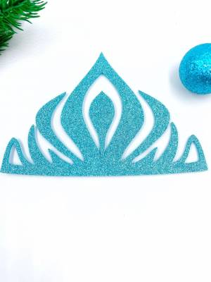 Корона фетр Эльзы Голубая