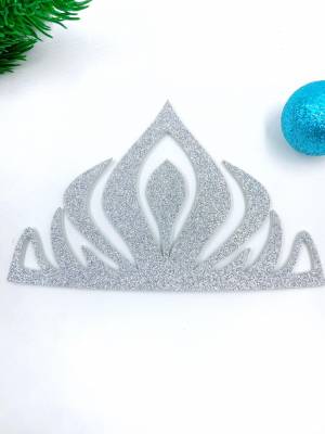 Корона фетр Эльзы Серебро