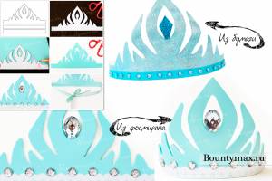 Как сделать корону снежной королевы Эльзы из холодного сердца своими руками