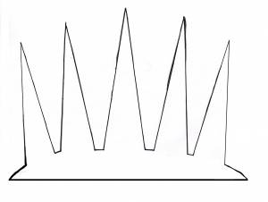 Корона кощея трафарет