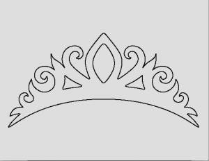 Диадема шаблон для вырезания