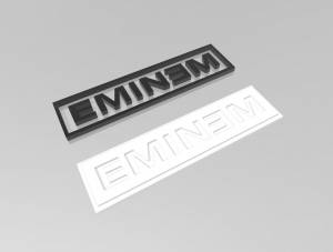 Файл STL ЛОГОТИП EMINEM ・Шаблон для 3D-печати для загрузки・Cults