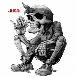 JHSG наклейка на автомобиль, наклейка в стиле гангстер, хип-хоп, рэп, музыка, скелет, рэпер, крутая бандана, сигара, внешние аксессуары, водонепроницаемые наклейки