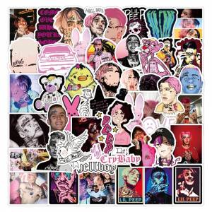 Наклейки рэпер Lil Peep каракули, 10