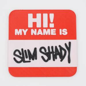 Файл STL Hi My name is Slim Shady Eminem logo ・Шаблон для 3D-печати для загрузки・Cults