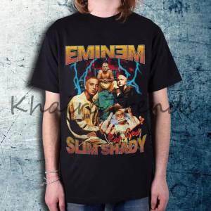 Футболка Eminem Slim Shady Rap 90s, повседневная мужская и женская футболка