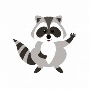 Трафарет енот