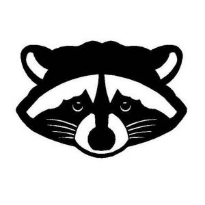 Трафареты маска енота