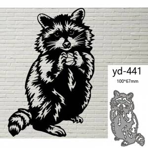 Металлические Вырубные штампы, форма, украшение в виде животного, енота, для скрапбукинга, бумаги, рукоделия, ножа, форма, лезвие, перфоратор, трафареты