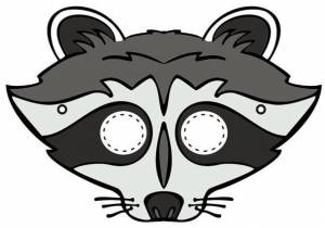 Трафареты маска енота