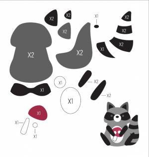 лочная игрушка -енот от Лии Гриффит