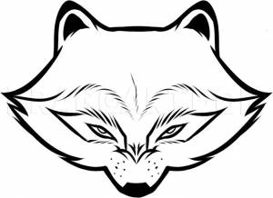 Трафареты маска енота