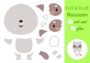 сделай сам бумажный енот для дошкольников детская школьная практика вектор PNG , Дети, школа, упражняться PNG картинки и пнг рисунок для й загрузки