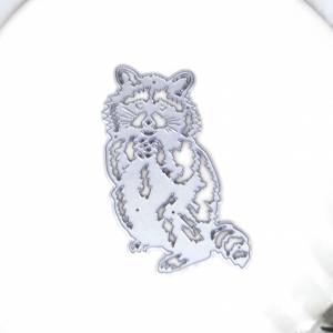 Металлические пресс-формы с рисунком енота животного для бумаги, карточек, скрапбукинга, декоративных крафт-бумаги, резчик трафарет