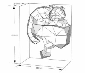 Модель бумаги енота, 3D Материал «сделай сам», ручной Творческий Декор для дома и стола, реквизит «сделай сам», ручная работа, геометрические бумажные фигурки, проект ручной работы
