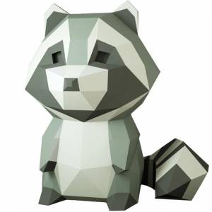 Декоративная Бумажная модель в виде животного енота для домашнего декора, маленькая 3D Бумага для творчества, ручная работа «сделай сам», Оригами для подростков и взрослых, RTY206