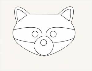 Трафареты маска енота
