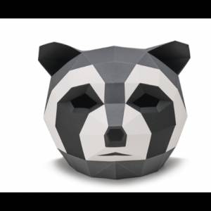 Трафареты маска енота