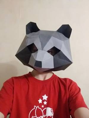 Маска енота из бумаги,  файл №1498