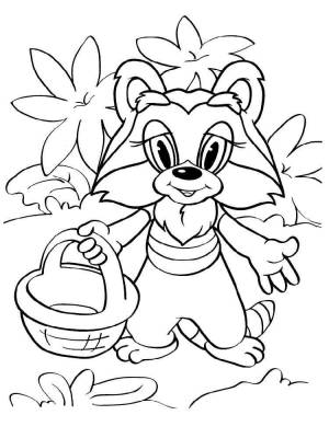 Раскраски Крошка енот