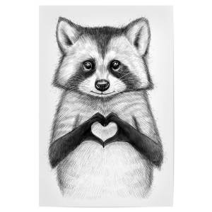 Енот и птица