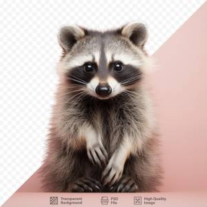 Изображение енота с коричневой мордой и белым носом