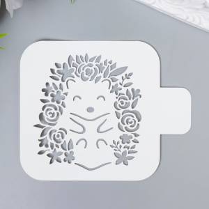 Трафарет Счастливый ёж 9х9 см 7575979 по лучшей цене с доставкой