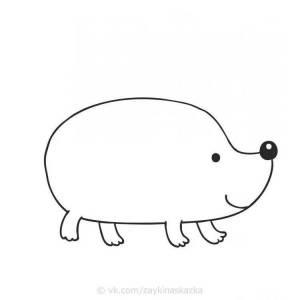 Раскраски Ежик без иголок