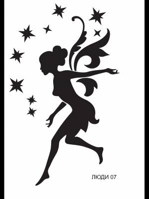 трафарет Фея 001