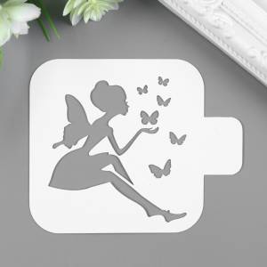 Трафарет для творчества Фея 9х9 см, пластик