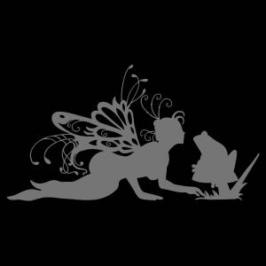 Трафарет Фея с лягушонком