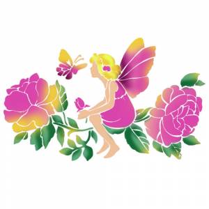 Трафарет Фея с бабочками, Stamperia