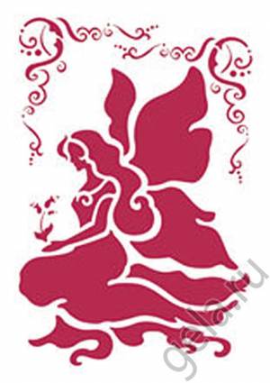 Трафарет Сидящая фея, Stamperia