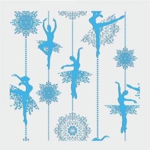 Трафарет Балерины