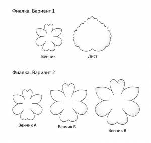 Выкройки для цветов