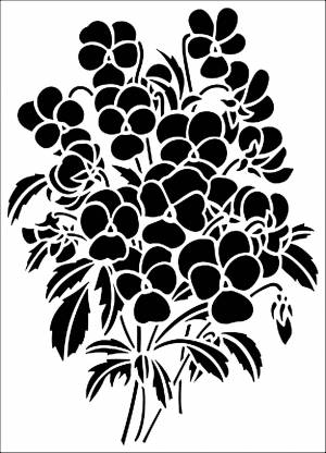 Трафареты Фиалки