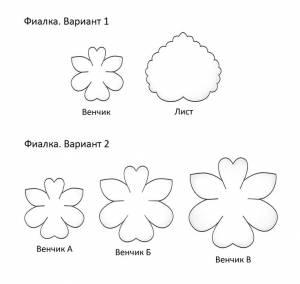 Выкройки для цветов