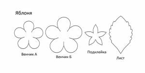 Продолжаем собирать в нашу цветочную коллекцию выкройки цветов