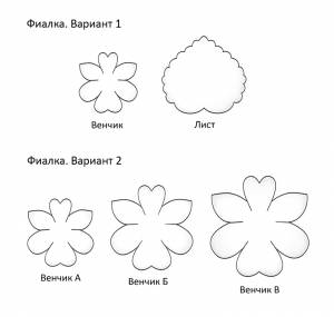 Выкройки для цветов
