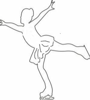 Фигуристка трафарет