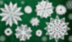 Снежинки на окна к Новому году 2021 для вырезания формата