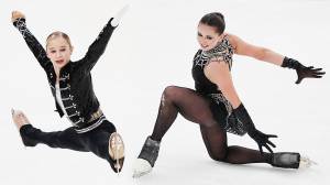 Фигурное катание контрольные прокаты аналитика женщины Валиева, Жна, Петросян, Горбачева видео, Петросян четверной флип