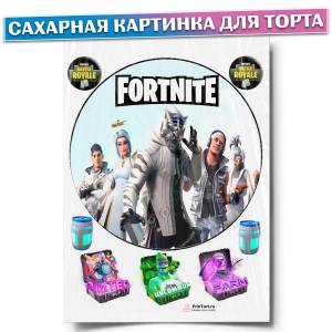Сахарная картинка для торта Фортнайт