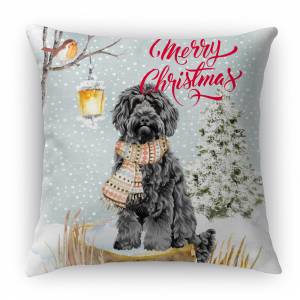 Праздничный Рождественский чехол для подушки с изображением собаки снежной земли, Джек Рассел, лабрадодель, Чарльз, спаниель, наволочка с изображением собаки, Квадратной Подушки