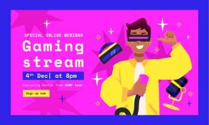 Шаблон вебинара по видеоиграм и досугу