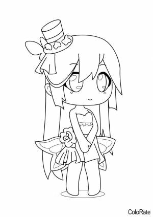 Раскраска Gacha Life Мидори