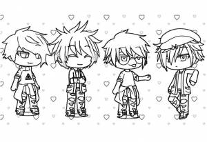 Трафареты новогодняя гача лайф