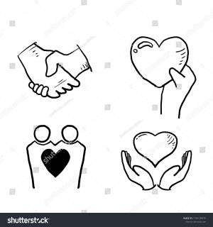 Hand Drawn Doodle Relationship Mutual Understanding